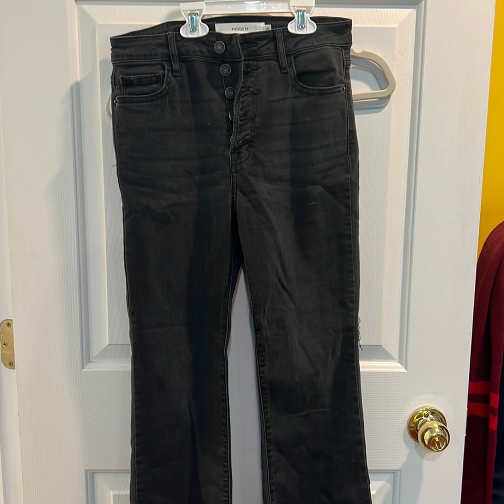 Black boot cut jeans